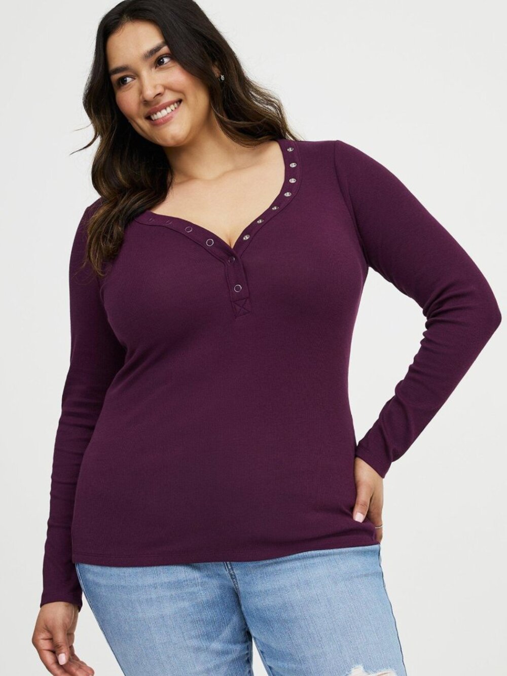 Torrid size 2 2x Rib Knit Long Sleeve Top Tee Plus size 18 20
